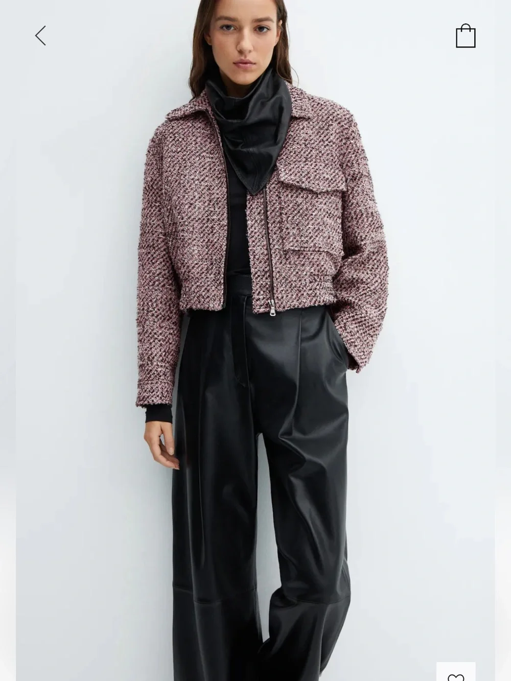 Mango Tweed Bomber Jacket - Picture 6 of 17